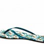 ESPRIT Women's Flip Flops Size 8 Open Toe Casual Sandals Pineapple Design Blue