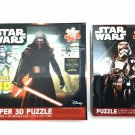 Star Wars The Force Awakens Jigsaw Puzzle and Super 3D Puzzle Lot of 2 Star Wars The Force Awakens Jigsaw Puzzle and Super 3D Puzzle Lot of 2