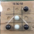 Tic Tac Toe Small Travel Size Solid Wood Board 10 Glass Marbles 4 x4 Inch Sealed Tic Tac Toe Small Travel Size Solid Wood Board 10 Glass Marbles 4 x4 Inch Sealed