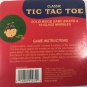 Tic Tac Toe Small Travel Size Solid Wood Board 10 Glass Marbles 4 x4 Inch Sealed