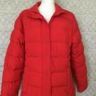 St Johns Bay Women's Solid Red Puffer Jacket Size Large