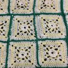Vintage 80s Granny Square Crocheted Small Blanket Hand Made Lap Throw 24x17 in Vintage 80s Granny Square Crocheted Small Blanket Hand Made Lap Throw 24x17 in