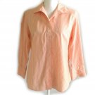 Chicos Womens No Iron Plaid Shirt Top Hidden Button Long Sleeve Sz 1 (M/8) Chicos Womens No Iron Plaid Shirt Top Hidden Button Long Sleeve Sz 1 (M/8)