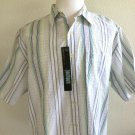 SouthPole Men's Short Sleeve Shirt Size L Striped Cotton NWT