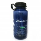 EDDIE BAUER Lexan Large Water Bottle 32 oz Virtually Unbreakable Blue Hiking NEW