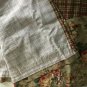 Vintage 90s Window Valance Plaid Floral Earth Tone Curtain Treatment 56in Wide