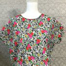 Vintage 90s Women's Floral Blouse Top M Dolman Sleeves by California Connection Vintage 90s Women's Floral Blouse Top M Dolman Sleeves by California Connection