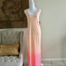 Xhilaration Maxi Dress Sleepwear Size M Racer Back Ombre Orange Pink NWT