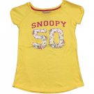 Vintage Snoopy Peanuts Anniversary Women's Juniors T-Shirt Size S NWOT Yellow