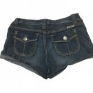 Hydraulic Women's Juniors Denim Short Shorts Size 5/6 Blue Denim Stretch Cuffed Hydraulic Women's Juniors Denim Short Shorts Size 5/6 Blue Denim Stretch Cuffed