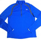 New Balance Mens Running Jacket Size M Cycling Shirt Blue Reflective Pullover New Balance Mens Running Jacket Size M Cycling Shirt Blue Reflective Pullover