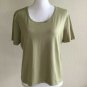 French Cuff Womens Casual Top Size L Short Sleeve Stretch Tee Comfortable