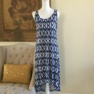 Sunday Women's Summer Hi-Low Dress Sleeveless Size S Blue White