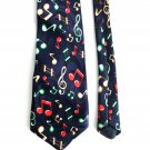 Steven Harris VTG 90s Mens Hand Made Tie Musical Notes Necktie Navy Blue 59 in L Steven Harris VTG 90s Mens Hand Made Tie Musical Notes Necktie Navy Blue 59 in L