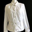 Jones New York Sz M Shirt True White Long Sl Button Down Work Basic Washable Top Jones New York Sz M Shirt True White Long Sl Button Down Work Basic Washable Top