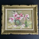 Vintage Geisha Girl Portrait/Figure-Floral Oil Painting on Canvas Rerady To Hang Vintage Geisha Girl Portrait/Figure-Floral Oil Painting on Canvas Rerady To Hang