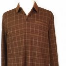 Arrow Men's Long Sleeve Polo Shirt Size XL Plaid Burnt Brown NWOT Arrow Men's Long Sleeve Polo Shirt Size XL Plaid Burnt Brown NWOT