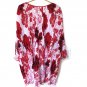 CW Classics Women's Tunic Top Size 2X Semi Sheer Embellished Floral Blouse
