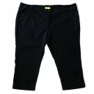 Pulp Women"s Capri Pants Size 22 Plus Casual Slacks Black