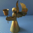 VTG Handmade Brass Angel Candelabra Candle Holder Religious Antique Xmas Decor VTG Handmade Brass Angel Candelabra Candle Holder Religious Antique Xmas Decor