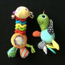 Lot of 2 Rattles Teething Toys Giraffe, Turtle Infantino, Play Grow Baby Lot of 2 Rattles Teething Toys Giraffe, Turtle Infantino, Play Grow Baby