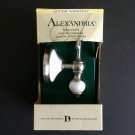Elegant Bath Towel Hook Satin Nickel and White - New Open Box