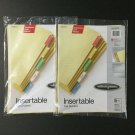 Wilson Jones Insertable Tab Dividers 54010 Lot of 2 Packages  8 1/2" x 11"