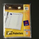 Avery Sheet Protectors For Letter 8 1/2" x 11" 25 Sheet ~ Clear Standard Weight