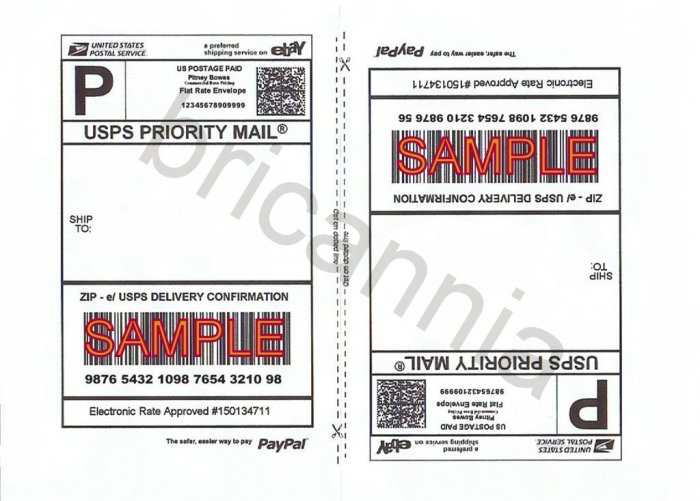 200 Self Adhesive shipping labels usps paypal click n ship