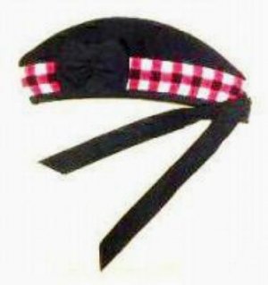 CP Brand Irish - Scottish Glengarry Hat Blk/Red/White Dice - Free Shipping