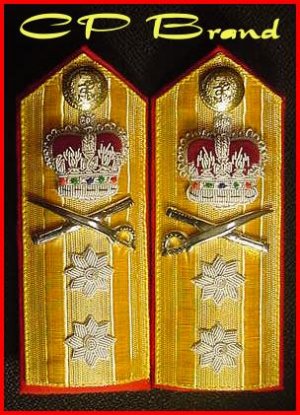 NEW UK ROYAL NAVY Hard Shoulder Board REAR ADMIRAL (NEW) Rank TWO STARS - CP BRAND By COLUMBIA