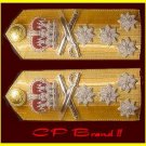 NEW UK ROYAL NAVY Hard Shoulder Board ADMIRAL Rank FOUR STARS - CP BRAND By COLUMBIA