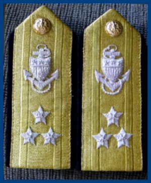CP Brand NEW US COAST GUARD Shoulder Boards VICE ADMIRAL 3 Stars Rank, By COLUMBIA PRODUCTS
