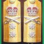 NEW UK NAVY HARD Shoulder Boards REAR ADMIRAL 2 Stars