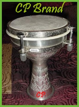 NEW Silver Doumbek Djembe 6" X 8" DRUMS CP BRAND Cute