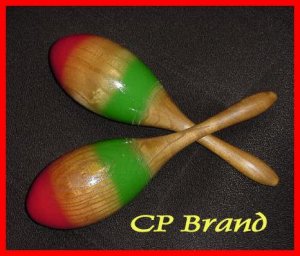NEW WOODEN MARACAS PAIR SMALL SIZE CP BRAND 1st Quality
