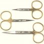 NEW THREE FLY TYING SCISSORS GOLD LOOPS FIRST QUALITY