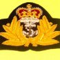 ROYAL NAVY OFFICER HAT CAP CAPT. Queens Crown BADGE NEW
