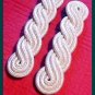 British Cord Epaulettes Shoulder Board Bullion Mylar SILVER NEW