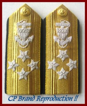 NEW US COAST GUARD Shoulder Boards ADMIRAL 4 Stars
