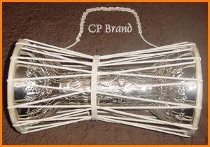 New CP Brand Talking Drum-9 1/2" Head 16" Tall Embossed