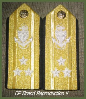 NEW US COAST GUARD Shoulder Boards VICE ADMIRAL 3 Stars