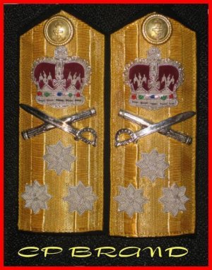 NEW UK RN NAVY HARD Shoulder Boards VICE ADMIRAL 3 Star