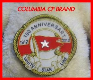 WHITE STAR LINE BADGE NEW TITANIC 100 ANNIVERSARY BADGE