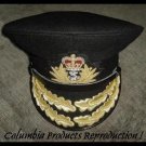 ROYAL NAVY ADMIRAL OFFICER BLACK HAT CAP NEW Size 59