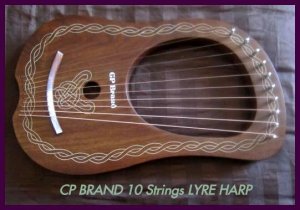 CP BRAND NEW 10 STRINGS LYRE HARP FREE CARRY BAG & SHIP