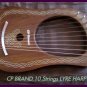 CP BRAND NEW 10 STRINGS LYRE HARP FREE CARRY BAG & SHIP