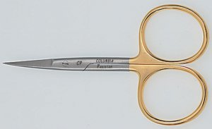 4" ALL PURPOSE FLY TYING SCISSORS GOLD LOOPS FREE SHIP