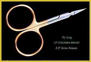 CP - 3.5" ARROW FLY TYING SCISSORS GOLD LOOPS FREE SHIP