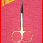 4.5" FEATHER CUTTING FLY TYING SCISSORS GOLD LOOPS F/SH